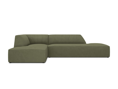 Ecksofa Cord Schwarz Ruby — Dark Grey