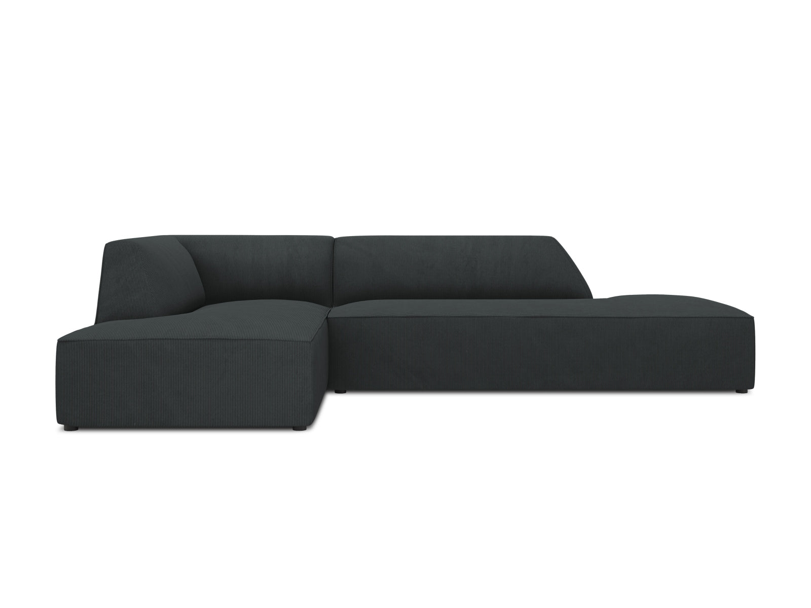 Ecksofa Cord Schwarz Ruby — Wohnbeispiel