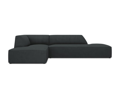 Ecksofa Cord Schwarz Ruby — Wohnbeispiel