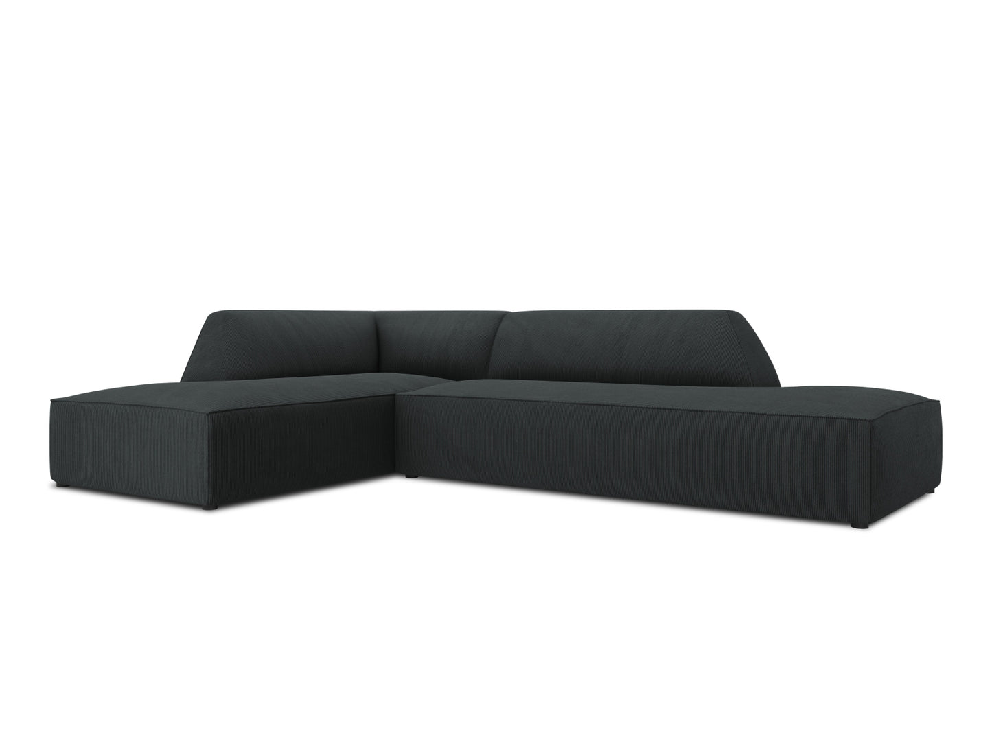 Ecksofa Cord Schwarz Ruby — Detailansicht