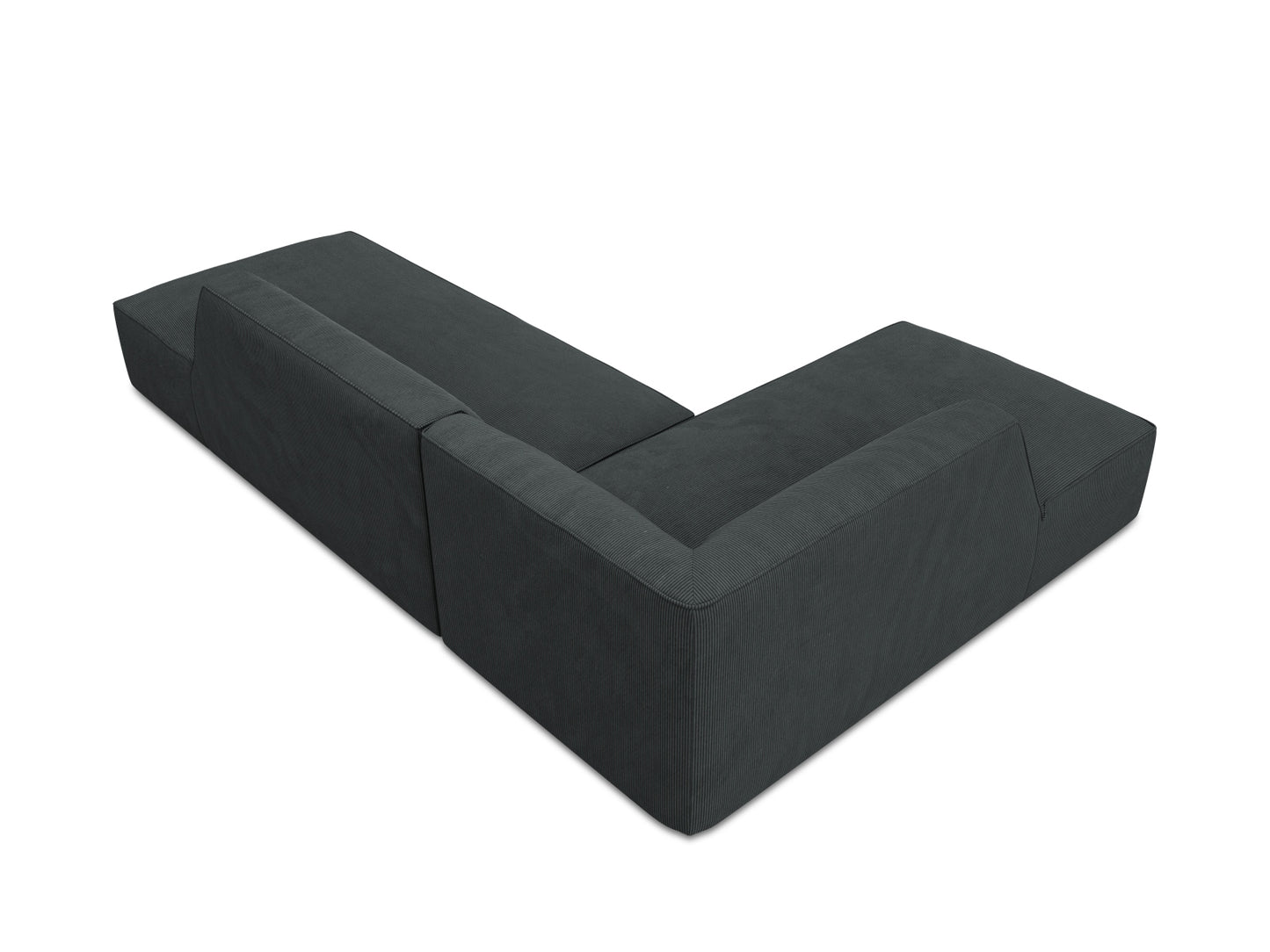 Ecksofa Cord Schwarz Ruby — Ansicht 4