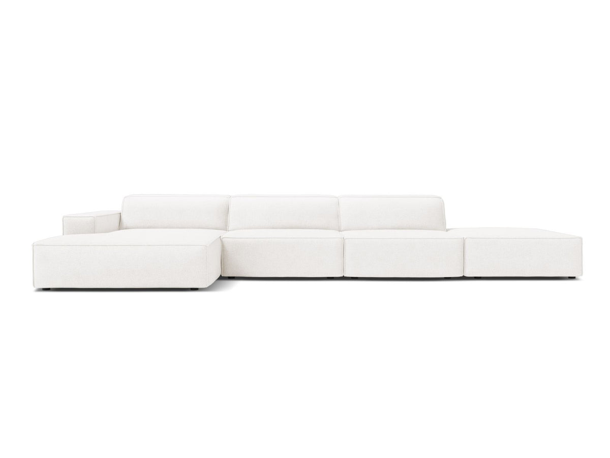 Jodie Corner Sofa, 5 Seats, 341x162 cm — White / Left