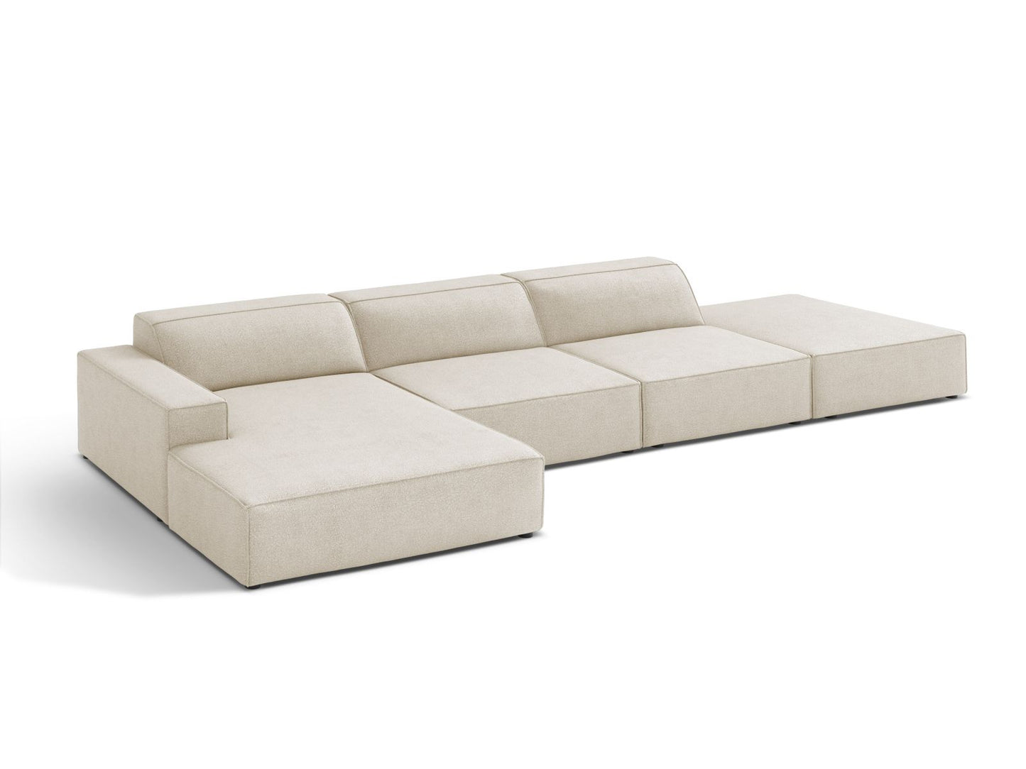 Ecksofa Bouclé Beige Jodie — Detailansicht