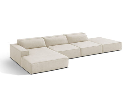 Ecksofa Bouclé Beige Jodie — Detailansicht