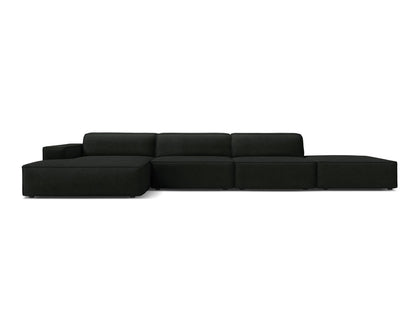 Ecksofa Bouclé Beige Jodie — Black