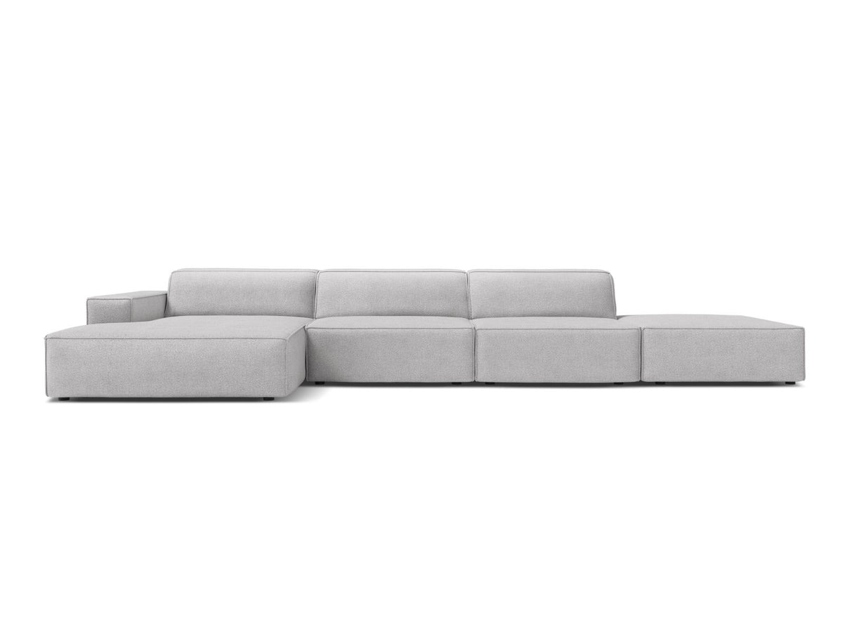 Jodie Corner Sofa, 5 Seats, 341x162 cm — Light Grey / Left