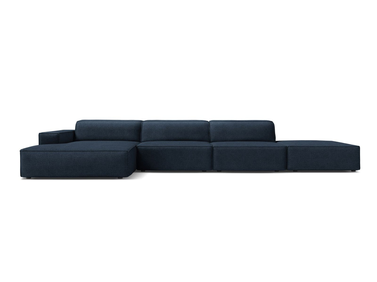Jodie Corner Sofa, 5 Seats, 341x162 cm — Dark Blue / Left