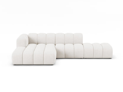 Ecksofa Bouclé Beige Lupine — White