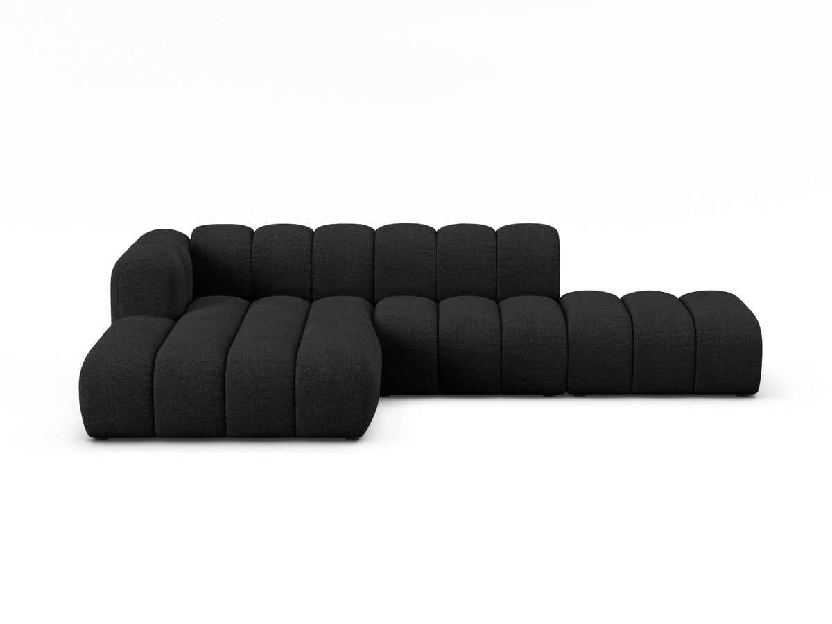 Lupine Modular Open Corner Sofa, 5 Seats, 299x177 cm — Black / Left