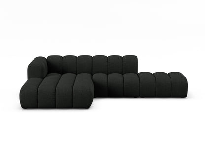 Ecksofa Bouclé Beige Lupine — Black