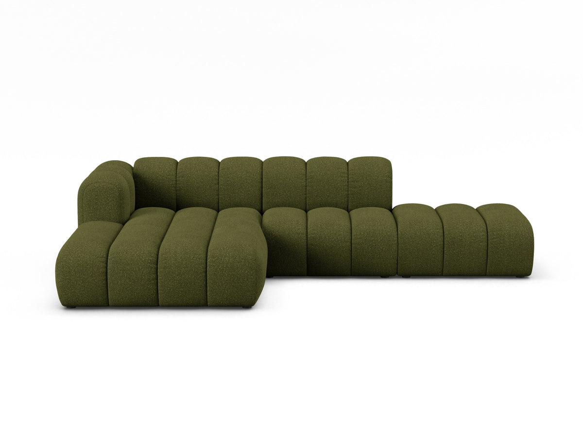 Lupine Modular Open Corner Sofa, 5 Seats, 299x177 cm — Dark Olive Green / Left