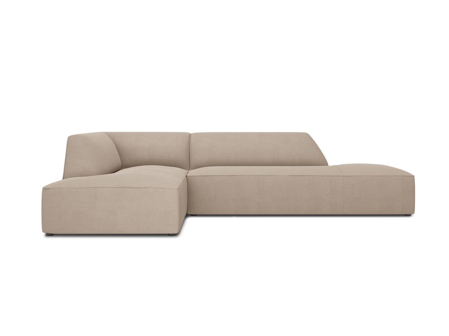 Ecksofa Strukturstoff Beige Ruby — Dark Beige