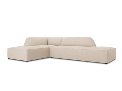 Ecksofa Strukturstoff Beige Ruby — Wohnbeispiel