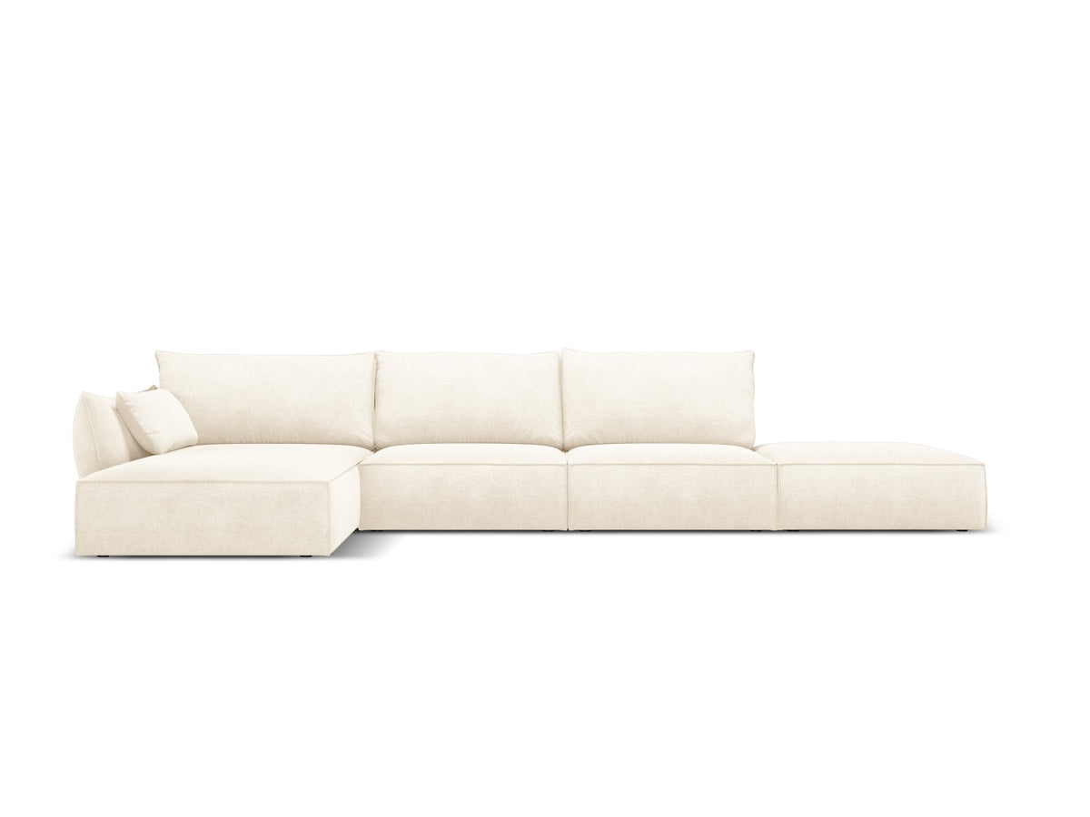 Kaelle Corner Sofa, 5 Seats, 364x171 cm — Light Beige / Left