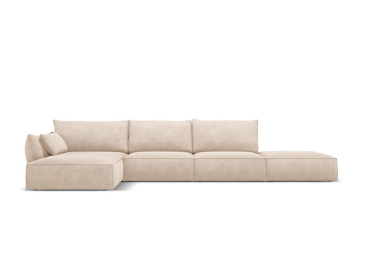 Kaelle Corner Sofa, 5 Seats, 364x171 cm — Beige / Left