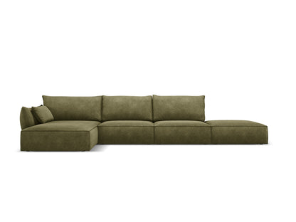 Ecksofa Chenille Beige Kaelle — Green