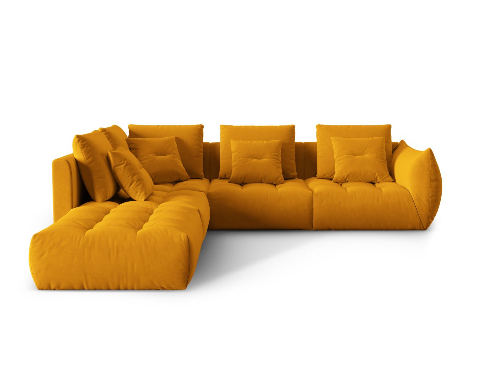 Bloom Modular Corner Sofa, 4 Seats, 316x307 cm — Yellow / Left