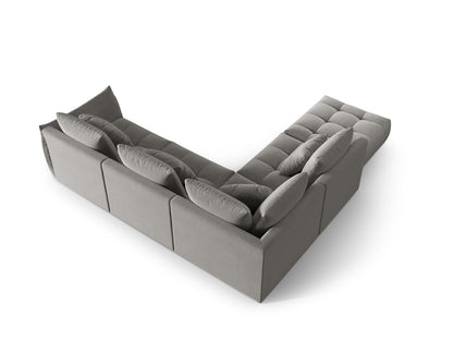 Ecksofa Samt Grau Bloom — Maße und Details