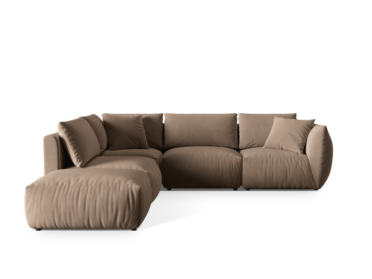 Chris Modular Corner Sofa, 4 Seats, 295x290 cm — Light Brown / Left
