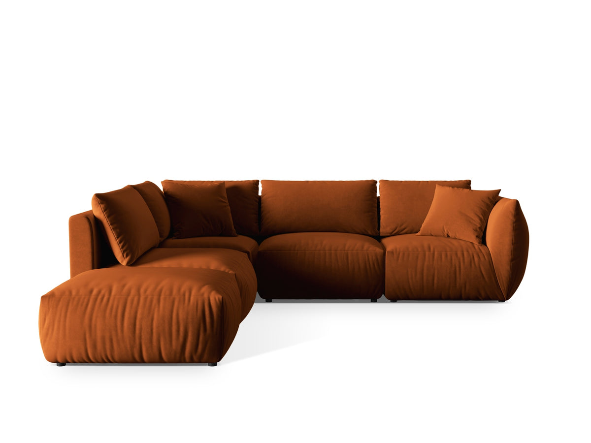 Chris Modular Corner Sofa, 4 Seats, 295x290 cm — Terracotta / Left