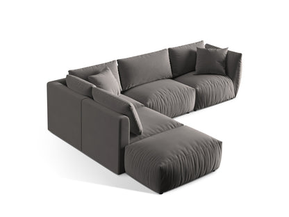Ecksofa Samt Grau Chris — Maße und Details