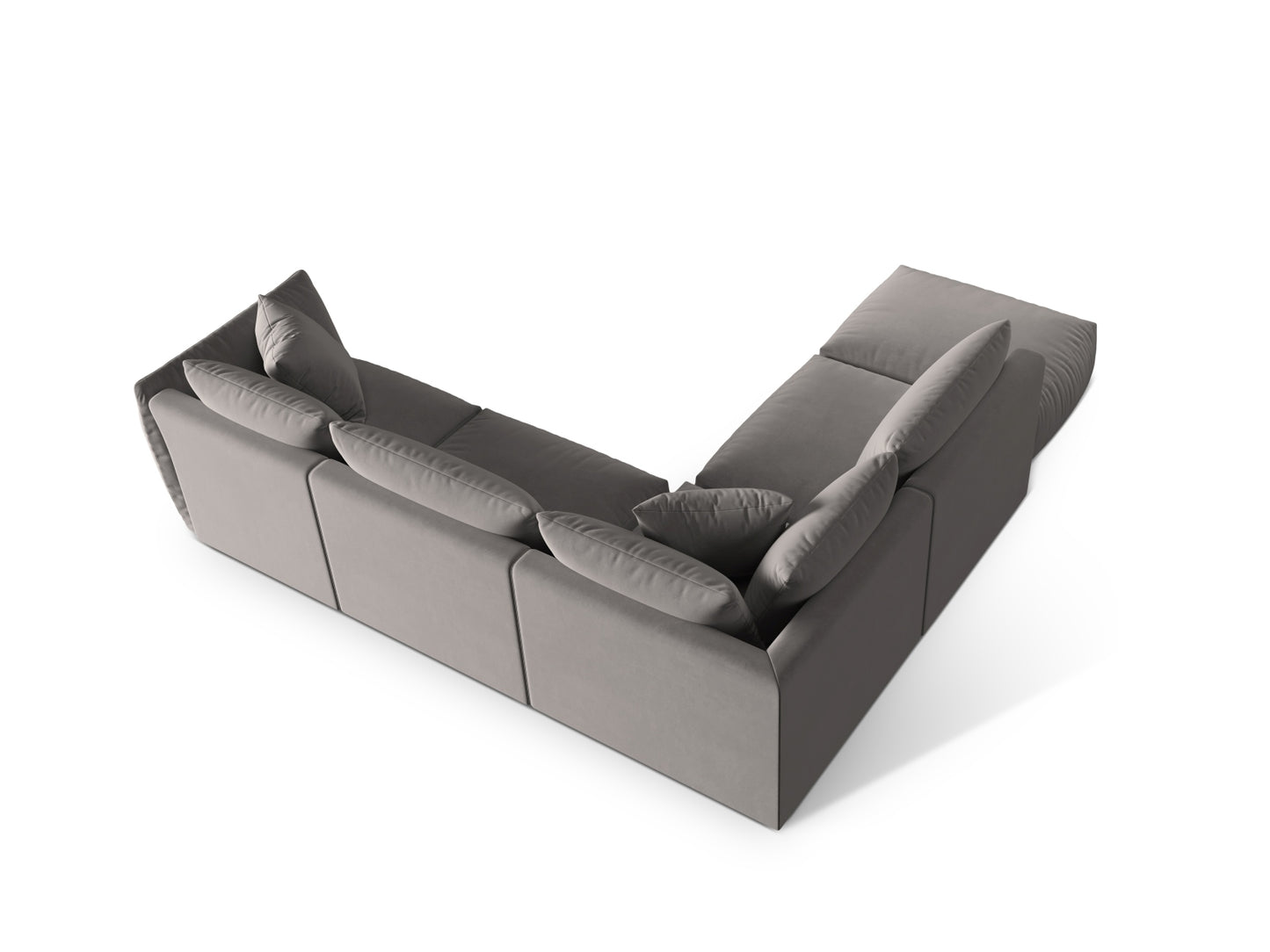 Ecksofa Samt Grau Chris — Ansicht 4