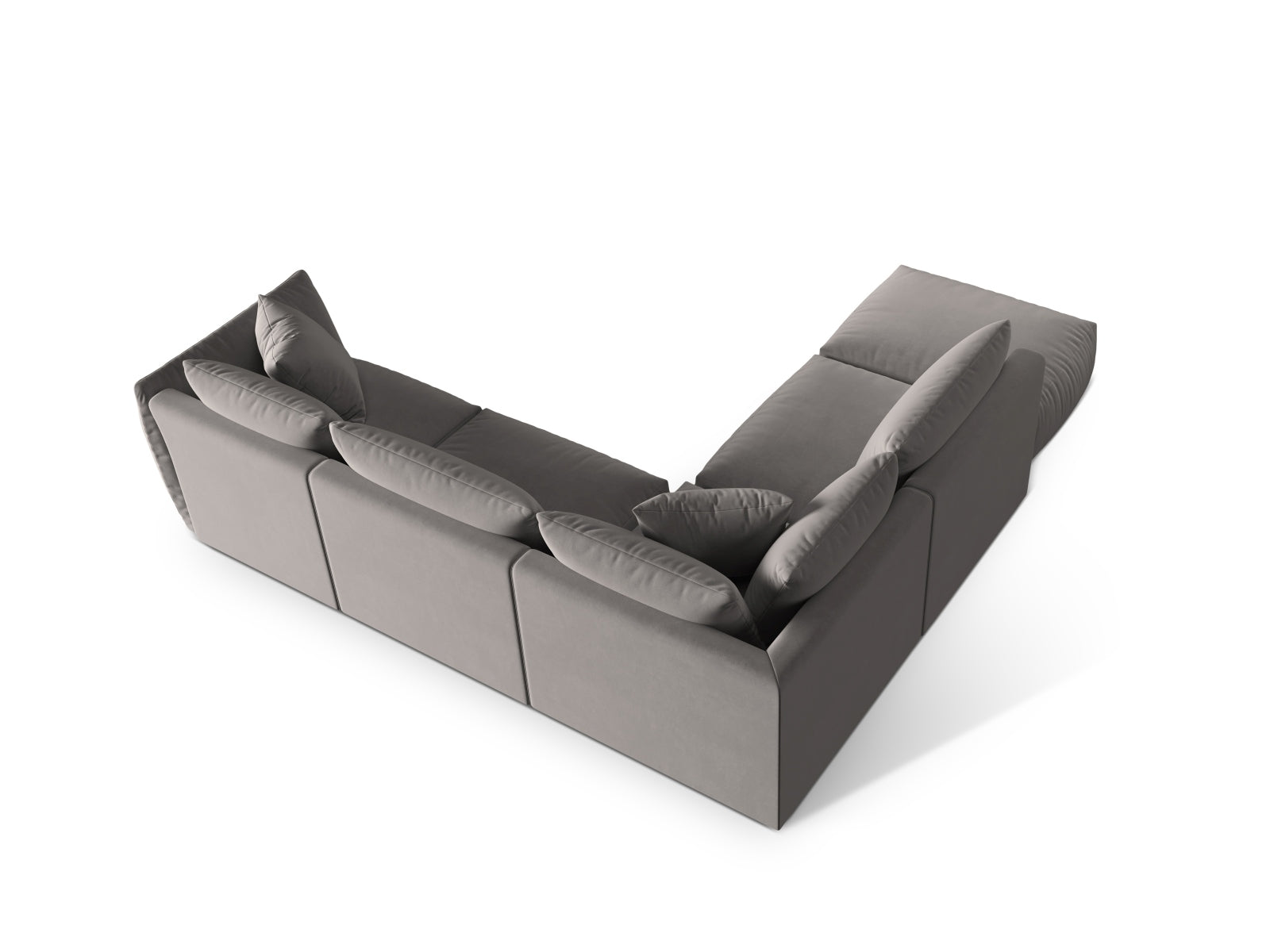 Ecksofa Samt Grau Chris — Ansicht 4