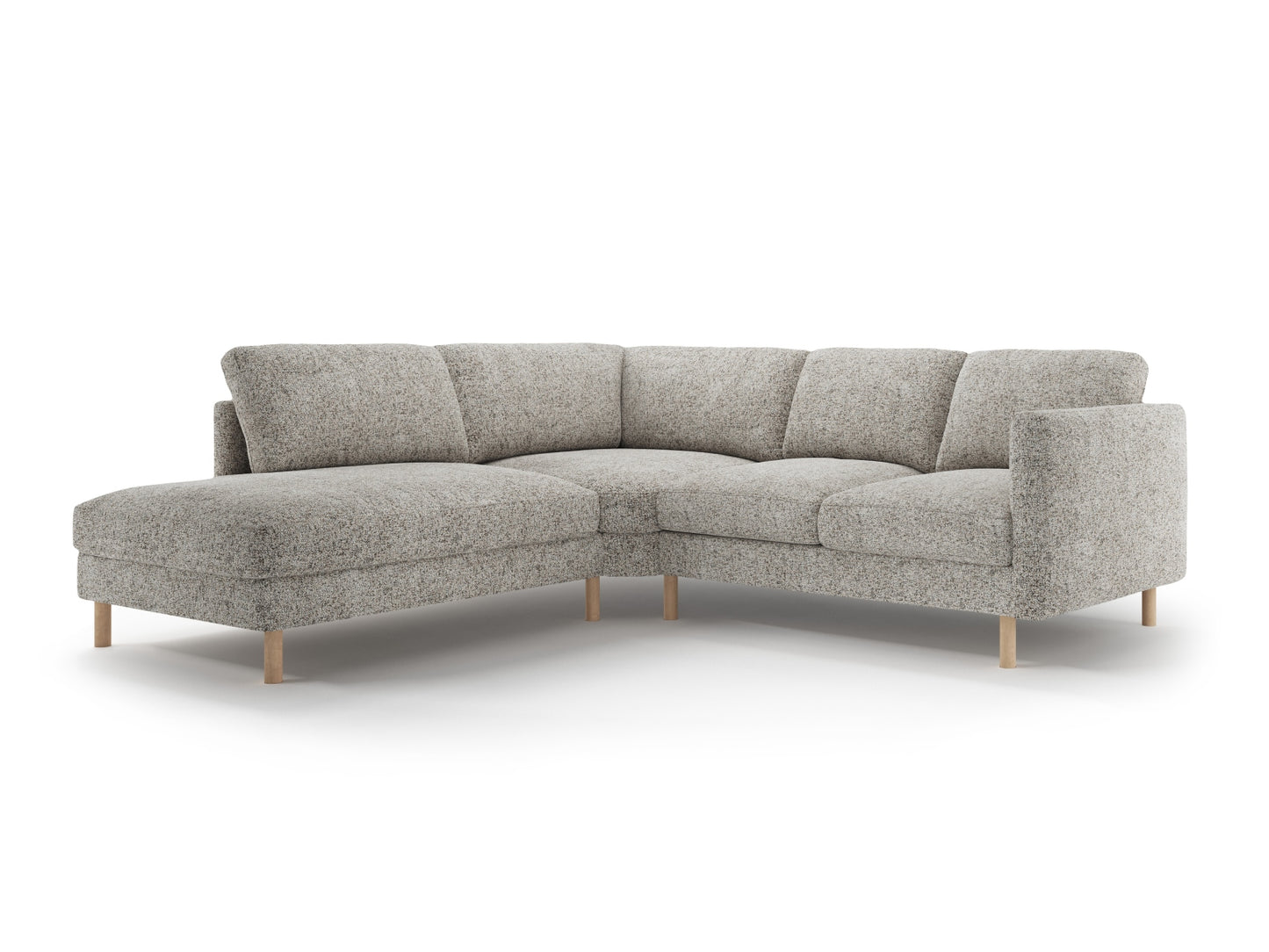 Ecksofa Strukturstoff Beige Melange Eden — Beige Melange