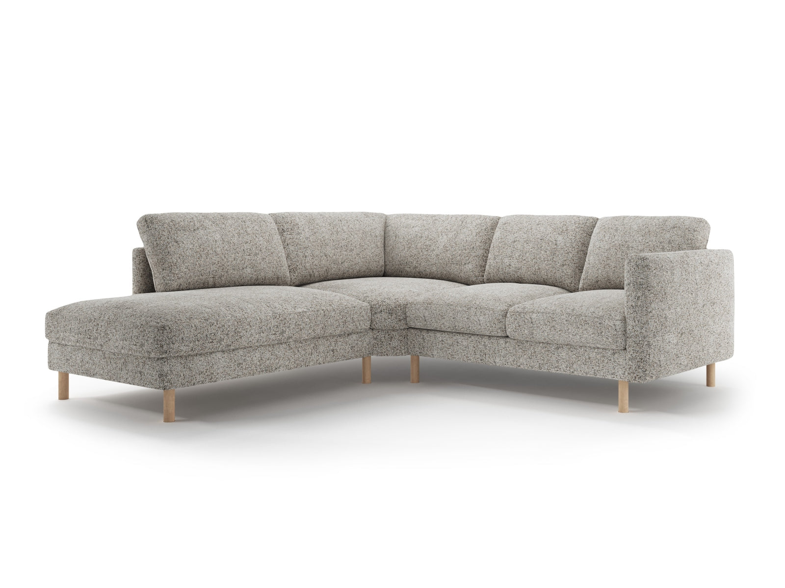 Ecksofa Strukturstoff Beige Melange Eden — Beige Melange
