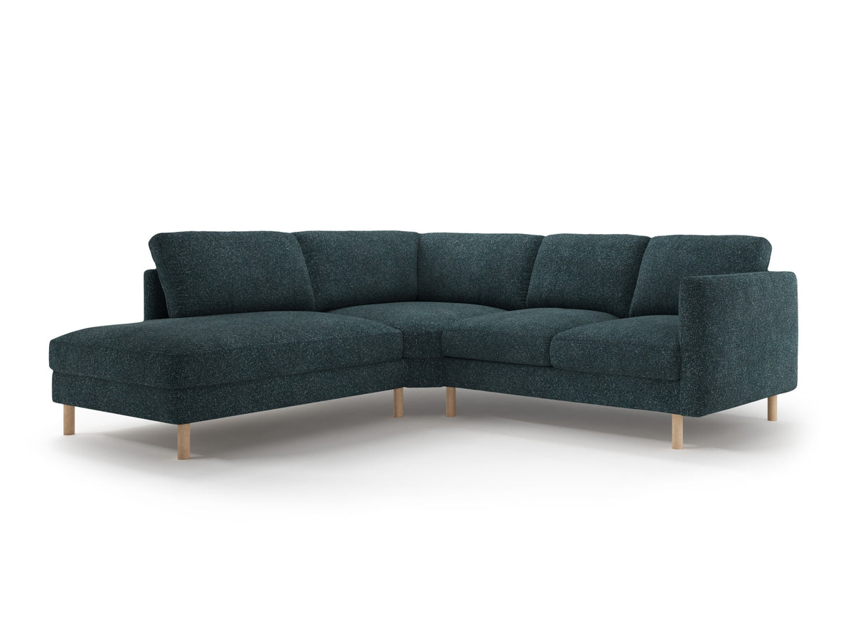 Eden Corner Sofa, 4 Seats, 267x234 cm — Green Blue Melange / Left