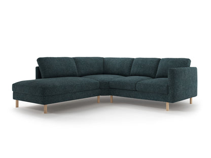 Ecksofa Strukturstoff Beige Melange Eden — Green Blue Melange