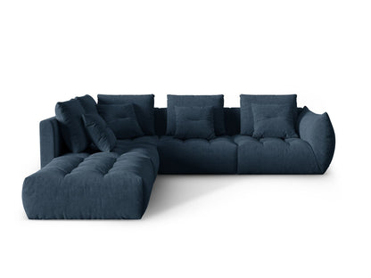 Ecksofa Strukturstoff Auburn Bloom — Navy Blue