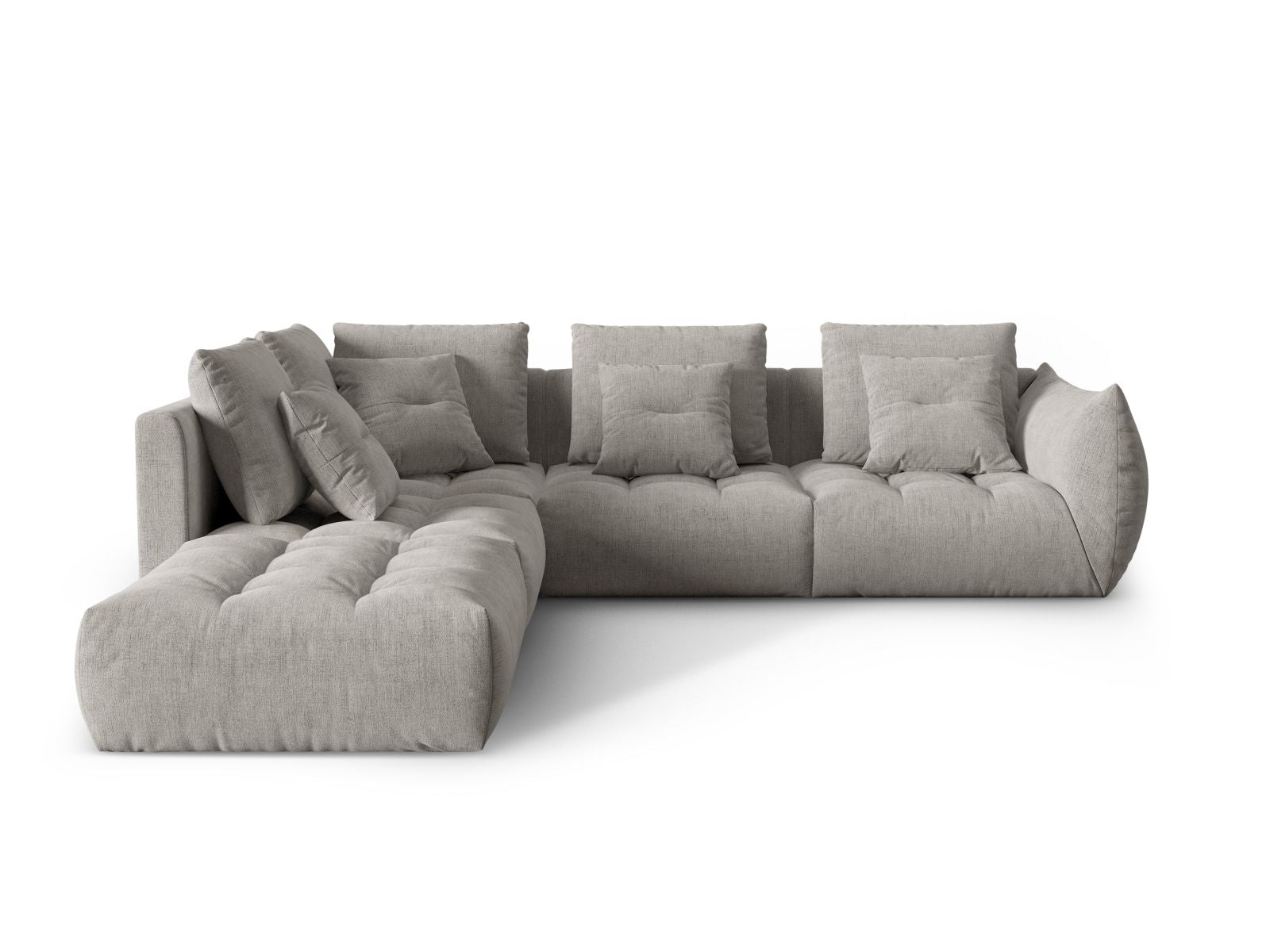 Bloom Modular Corner Sofa, 4 Seats, 316x307 cm — Light Grey / Left