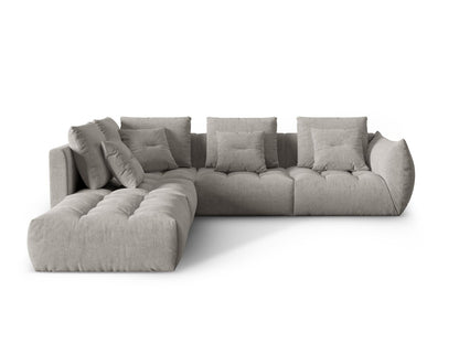 Ecksofa Strukturstoff Auburn Bloom — Light Grey