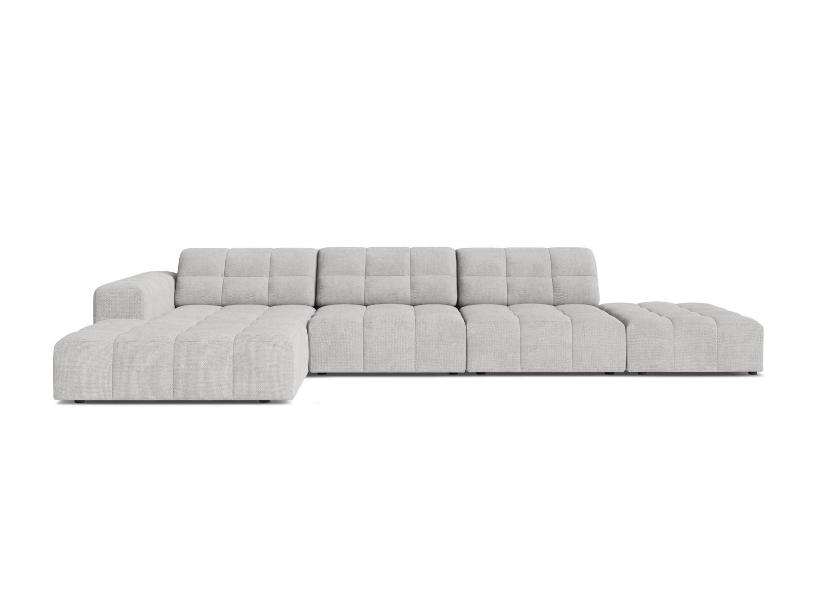 Jennifer Corner Sofa, 5 Seats, 348x167 cm — Silver / Left