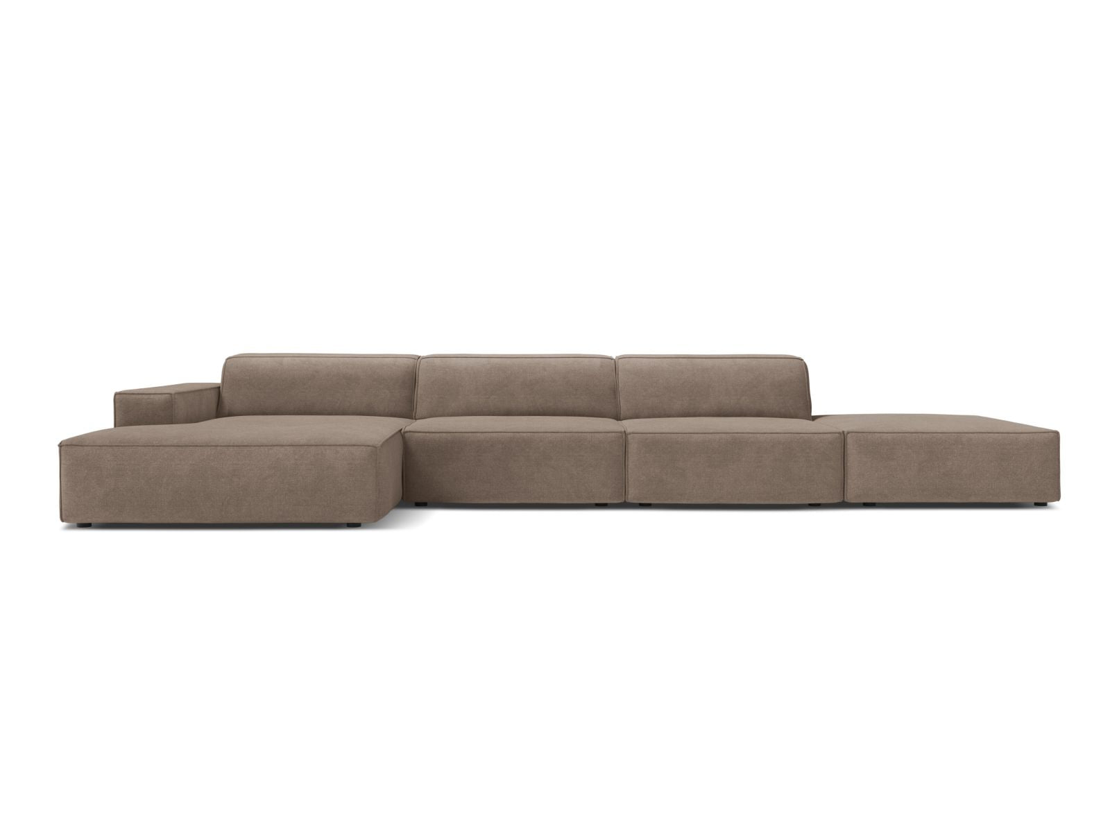 Jodie Modular Corner Sofa, 5 Seats, 341x162 cm — Cappuccino / Left