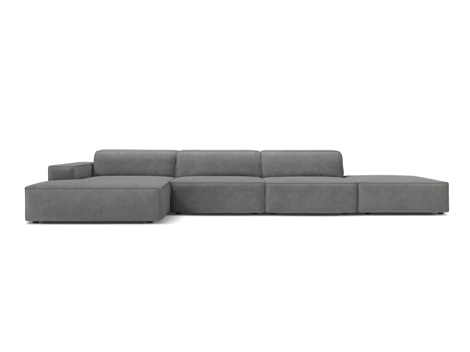 Jodie Modular Corner Sofa, 5 Seats, 341x162 cm — Grey / Left