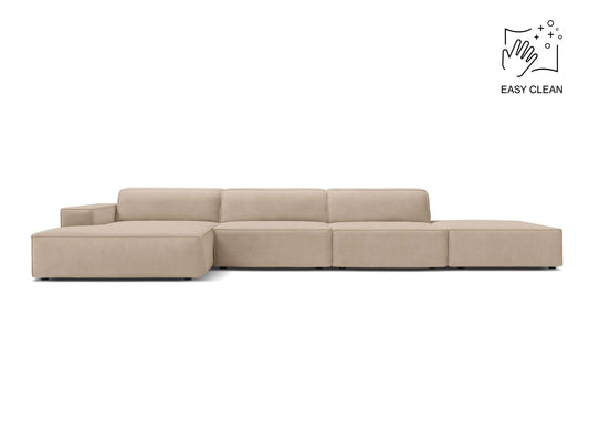 Jodie Modular Corner Sofa, 5 Seats, 341x162 cm — Beige / Left