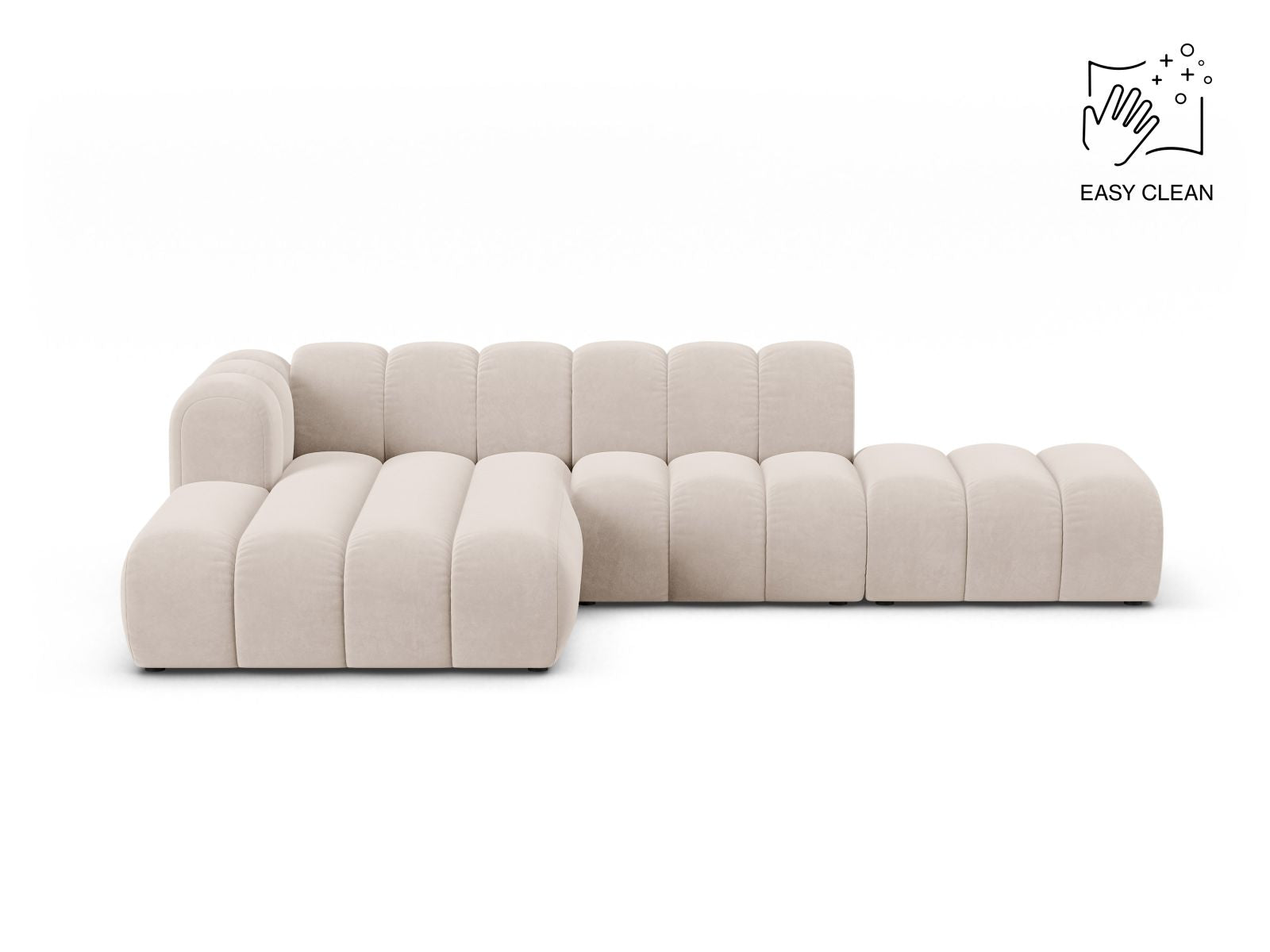 Lupine Modular Open Corner Sofa, 5 Seats, 299x177 cm — Light Beige / Left