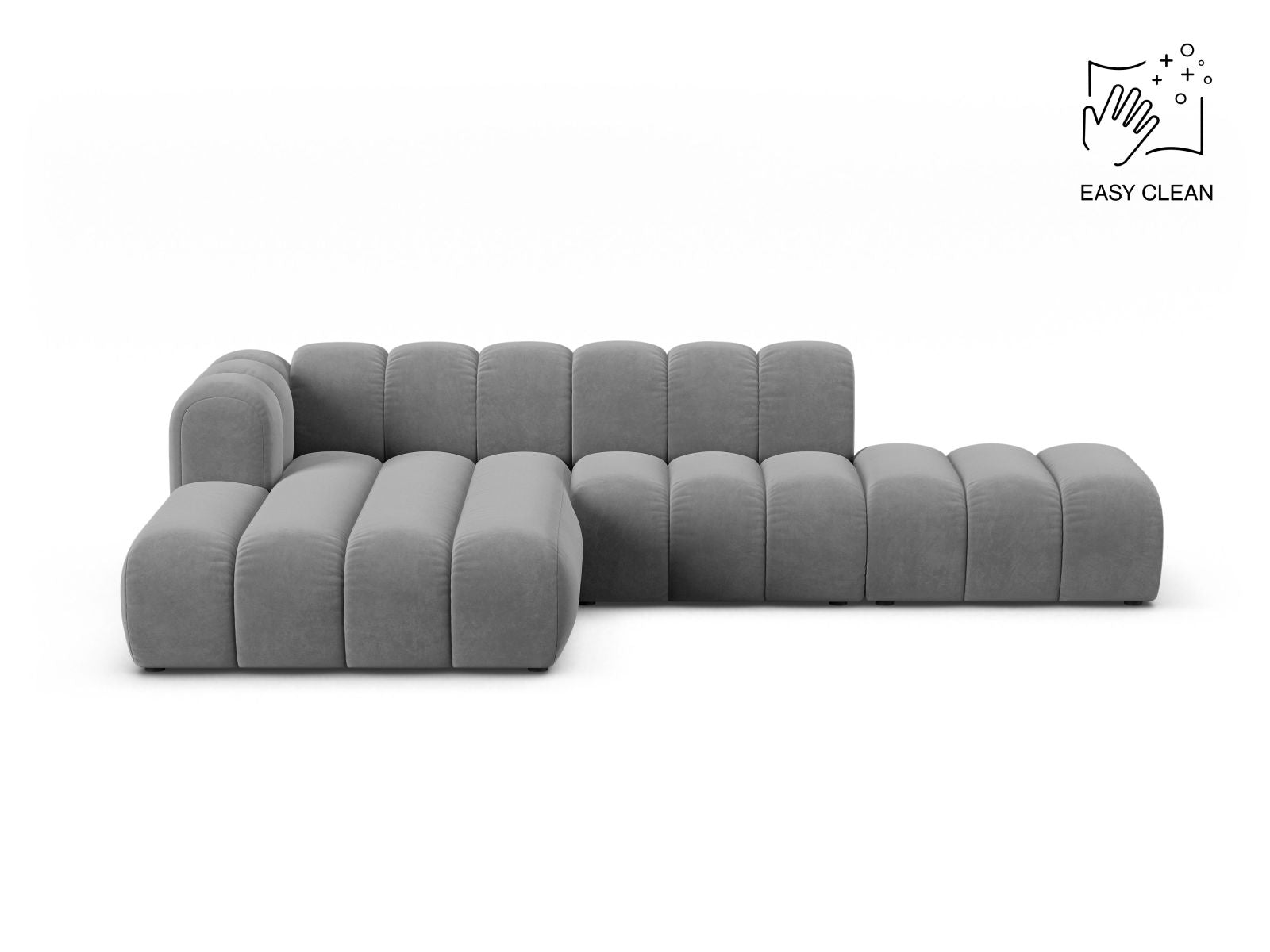 Lupine Modular Open Corner Sofa, 5 Seats, 299x177 cm — Light Grey / Left
