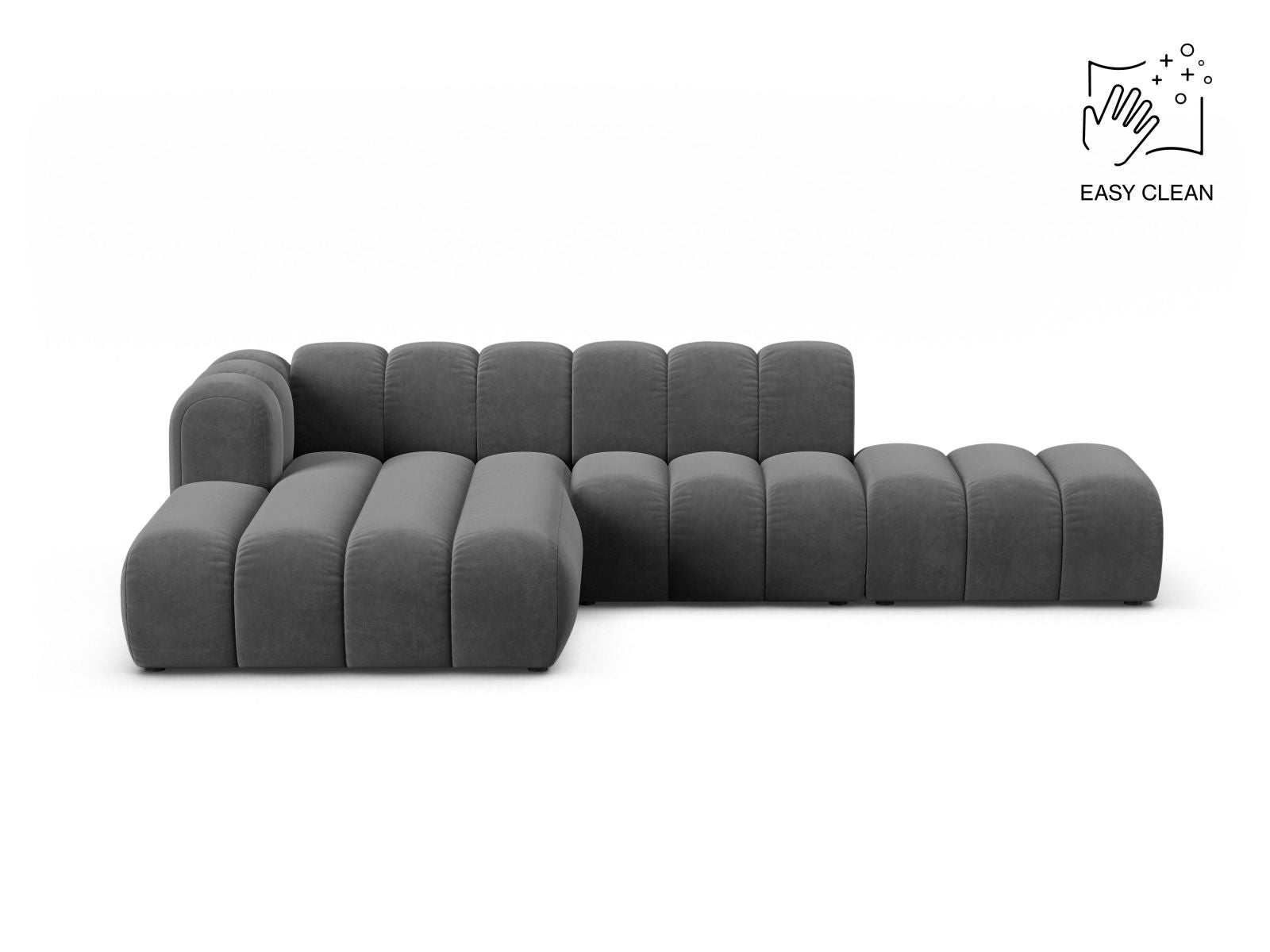Lupine Modular Open Corner Sofa, 5 Seats, 299x177 cm — Grey / Left