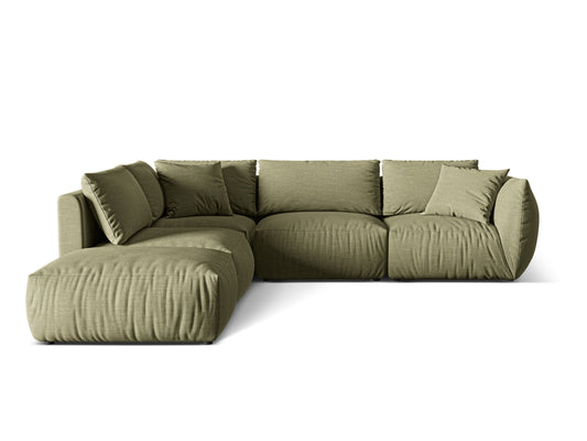 Chris Modular Corner Sofa, 4 Seats, 295x290 cm — Light Green / Left