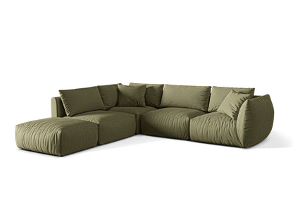 Ecksofa Strukturstoff Light Green Chris — Detailansicht