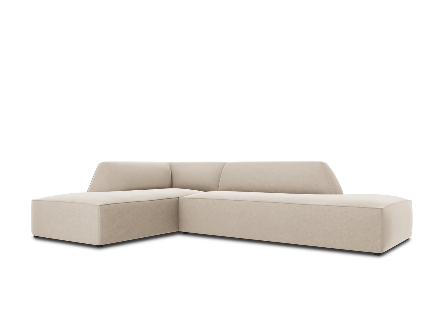 Ecksofa Samt Beige Ruby — Detailansicht