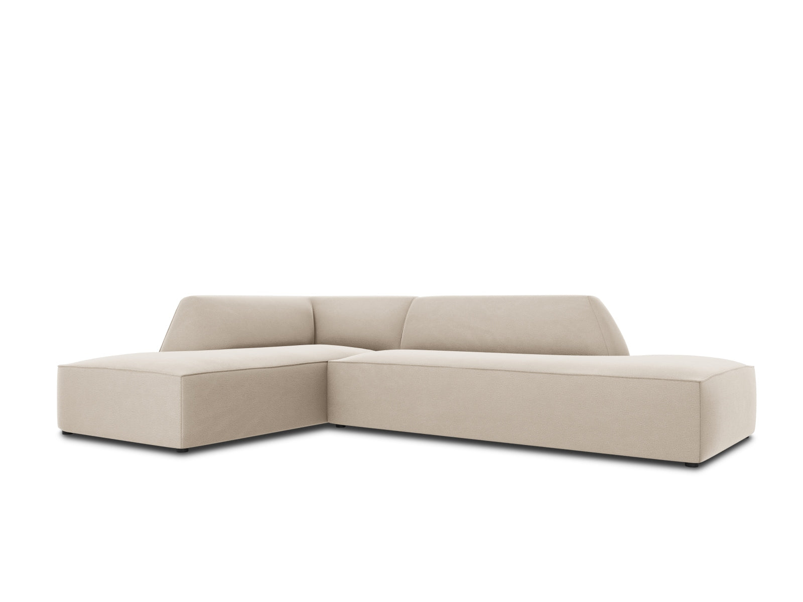 Ecksofa Samt Beige Ruby — Detailansicht