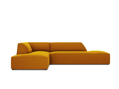 Ecksofa Samt Beige Ruby — Royal Blue