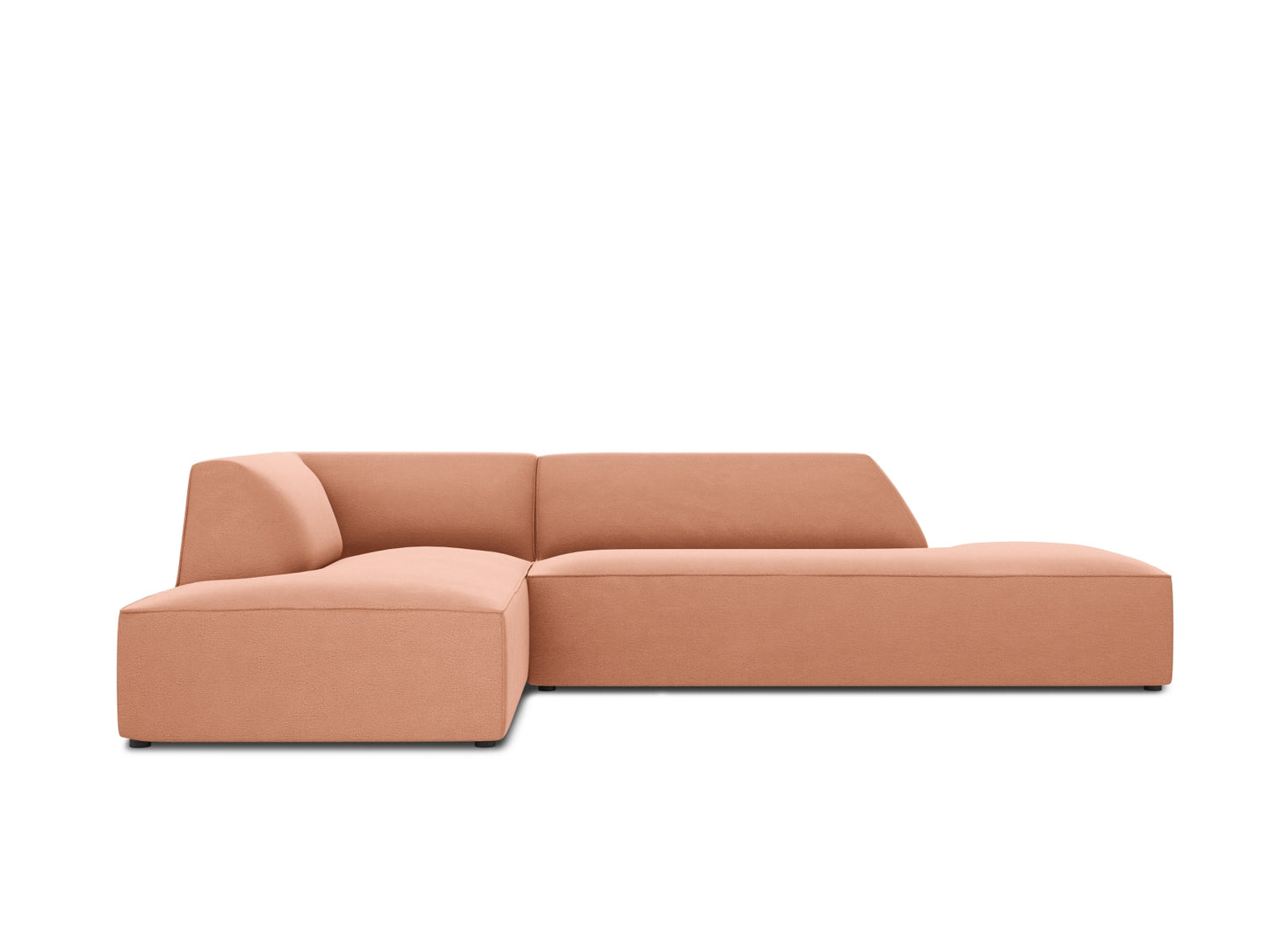 Ecksofa Samt Beige Ruby — Grey