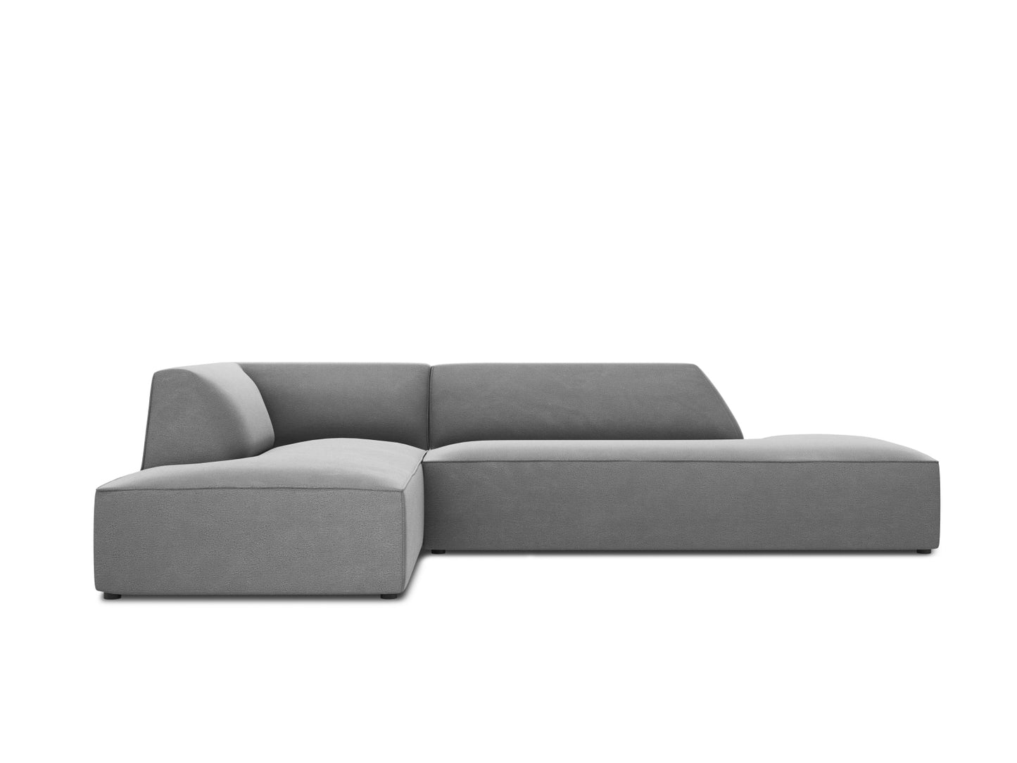 Ecksofa Samt Beige Ruby — Dark Grey