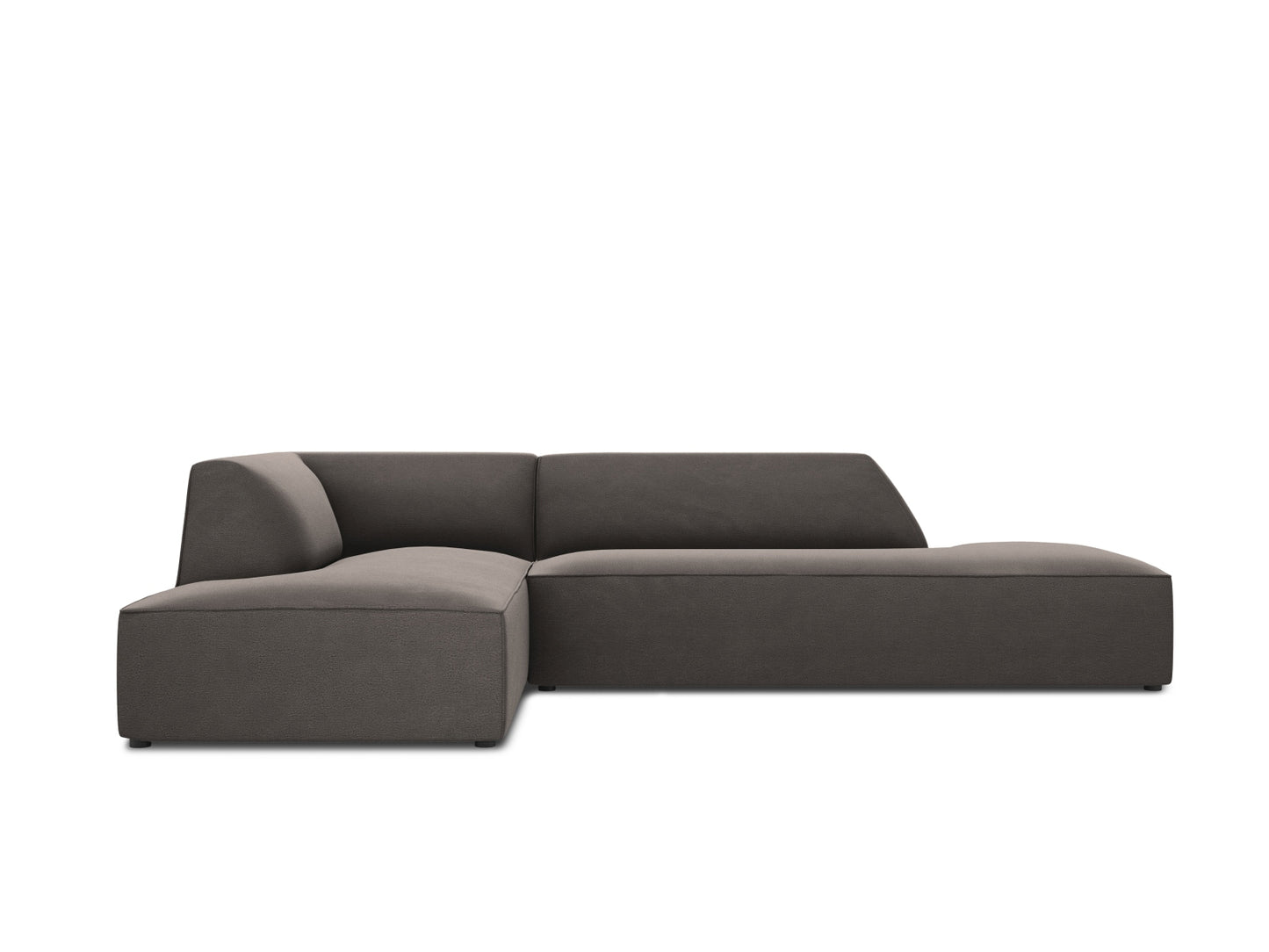 Ecksofa Samt Beige Ruby — Bottle Green