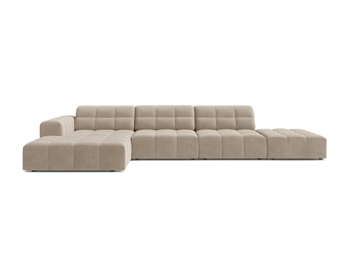 Jennifer Corner Sofa, 5 Seats, 348x167 cm — Dark Beige / Left